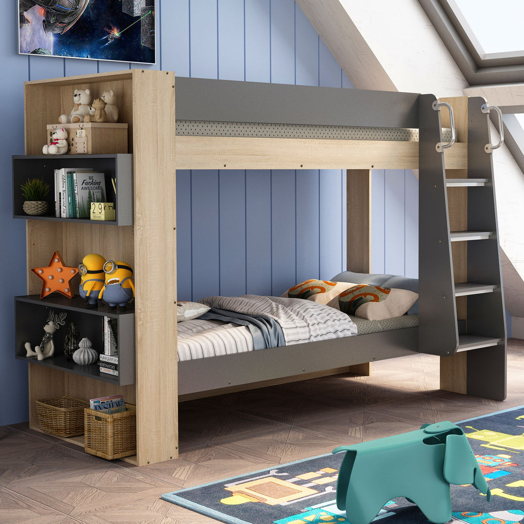 Kingsley Bunk Bed with Shelves