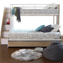 Load image into Gallery viewer, Levin Single over Double Bunk Bed with Trundle

