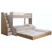Load image into Gallery viewer, Levin Single over Double Bunk Bed with Trundle
