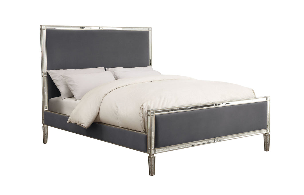 Rochelle Mirrored & Fabric Bed